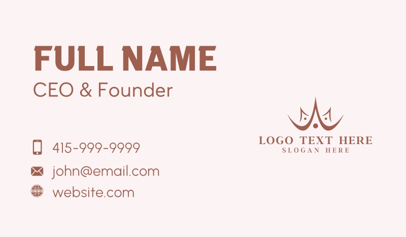 Luxury Royal Crown Business Card