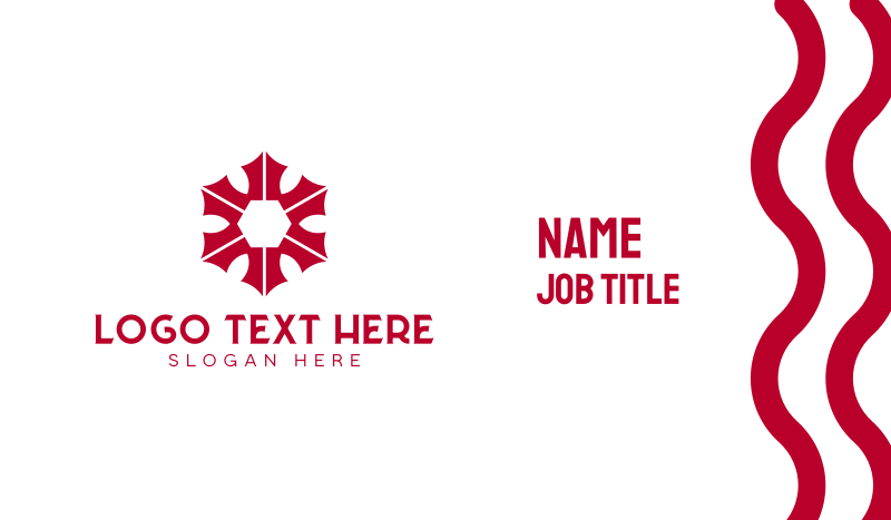 Simple Red Company Business Card